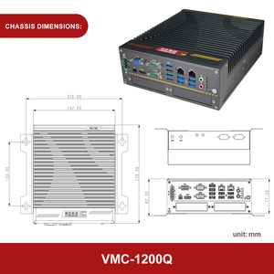 Pc de control industrial Computadora Mini caja integrada Pc sin ventilador Todo en uno para sistema automatizado - Product Image 4