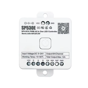SP532E 2CH <strong>PWM</strong> Single Color Lo T LED <strong>Controller</strong> Works With Wifi BT RF Smart Speaker FCOB 5050 5630 3014 3528 LED <strong>Controller</strong> - Product Image 1