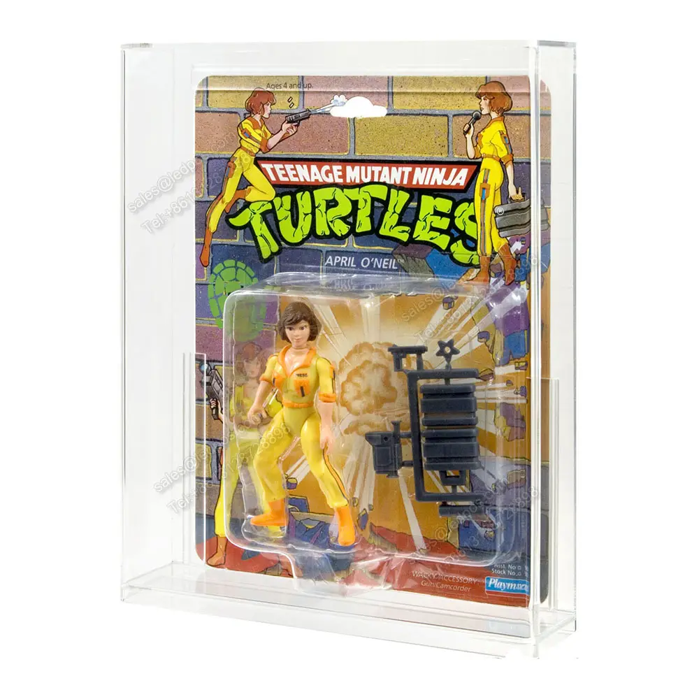 Protezione protettiva trasparente TMNT scatola portaoggetti adolescenti mutanti tartarughe Ninja compagni di gioco (1988-1992) Display in acrilico