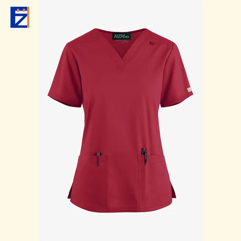 Cheap Online Las Mujeres Frosted Set Lista de diferentes proveedores de Hospital Jumper S Pack Red Enfermeras Scrub Uniforme