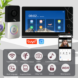 1080P WiFi/sistema de intercomunicación con cable con visión nocturna PIR grabación de vídeo desbloqueo remoto cámara de timbre inteligente para Villa - Product Image 2