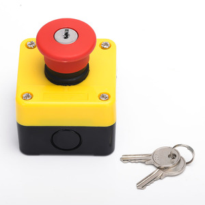 High Quality 68*51mm Plastic <strong>Control</strong> <strong>Box</strong> Emergency Stop <strong>Button</strong> <strong>With</strong> <strong>Key</strong> <strong>Button</strong> 1NO <strong>Switch</strong> <strong>Box</strong> - Product Image 1