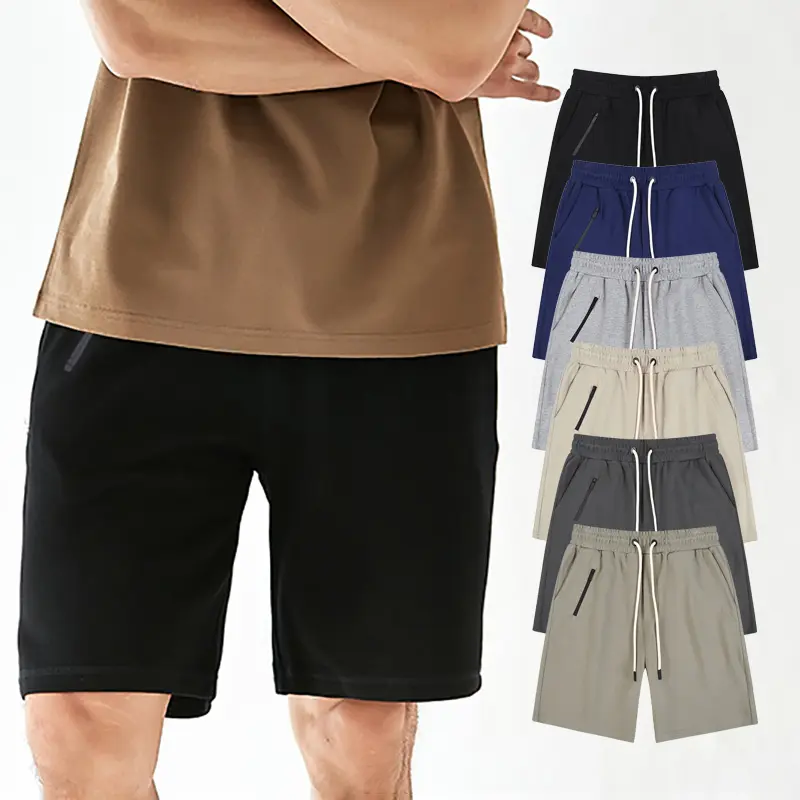 Premium Twhere Knit Verão Calças Curtas com Custom Puff Printing Shorts para Homens Luxo Francês Terry Shorts