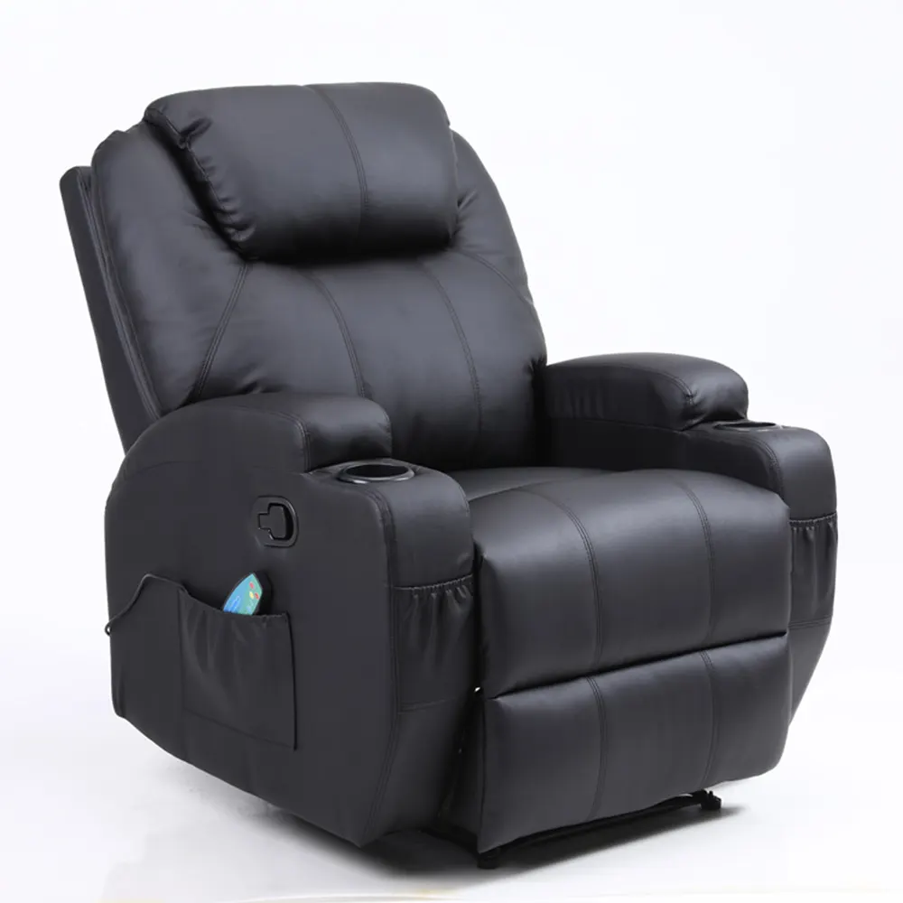 Fauteuil de massage confortable de haute qualité d'usine, mobilier de salon inclinable électrique pour paresseux, fauteuil inclinable en cuir