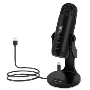 <strong>USB</strong> condenser microphone <strong>computer</strong> with headphone output volume <strong>control</strong> mobile <strong>game</strong>, plug-and-play gamer microphone for PS4 PS5 - Product Image 1