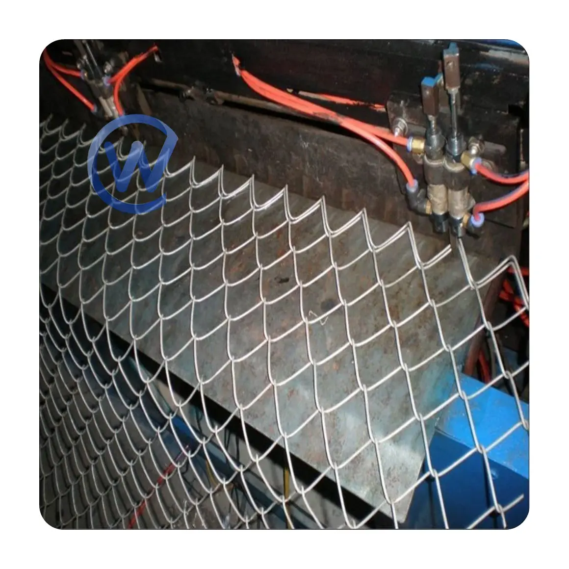 Maglie a catena pannelli di recinzione temporanei rivestiti di plastica maglia maglia maglia recinzione a rete rombica