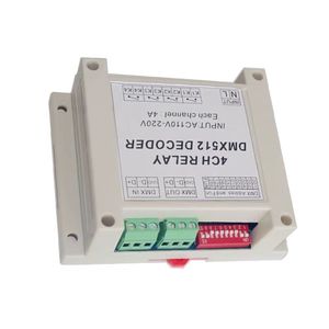 4-Kanal-Relaisschalter Relais-Controller AC110-220V eingang mit Führungs schiene