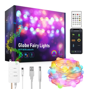 RGB <strong>Timer</strong> Christmas LED <strong>Lights</strong> Smart Personalized <strong>String</strong> <strong>Lights</strong> App <strong>Remote</strong> Control Copper Wire Led <strong>String</strong> <strong>Light</strong> - Product Image 1