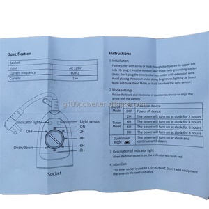 Spedizione veloce ETL approvato Timer per il conto alla rovescia fotoelettrico resistente all'acqua 24 ore su 24 con sensore di luce fotocellula - Product Image 4