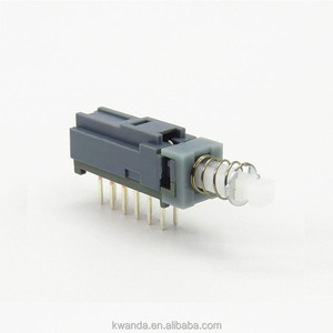 Self Lock Uni-Direction PCB <strong>2</strong>.5mm <strong>Push</strong> <strong>Button</strong> <strong>Switch</strong> DPDT 12 Pin 4 Position <strong>Button</strong> <strong>Switch</strong> - Product Image 1