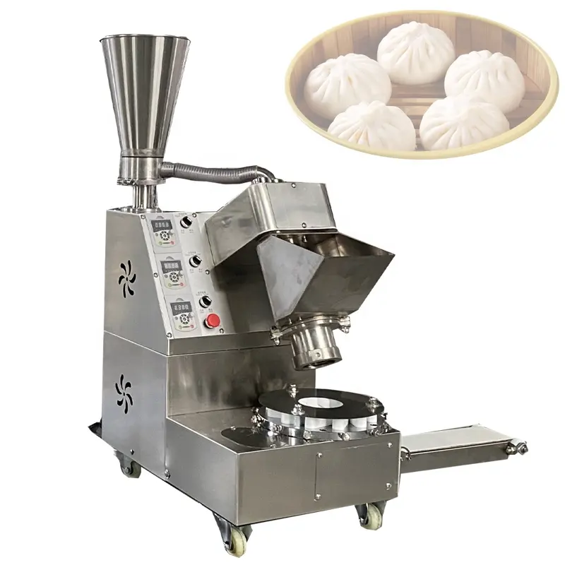Mesin Pembuat Pangsit Sup Otomatis 110V 220V, Mesin Pembuat Roti Isian Kukus, Mesin Pengisi Baozi untuk AS/Kanada/India
