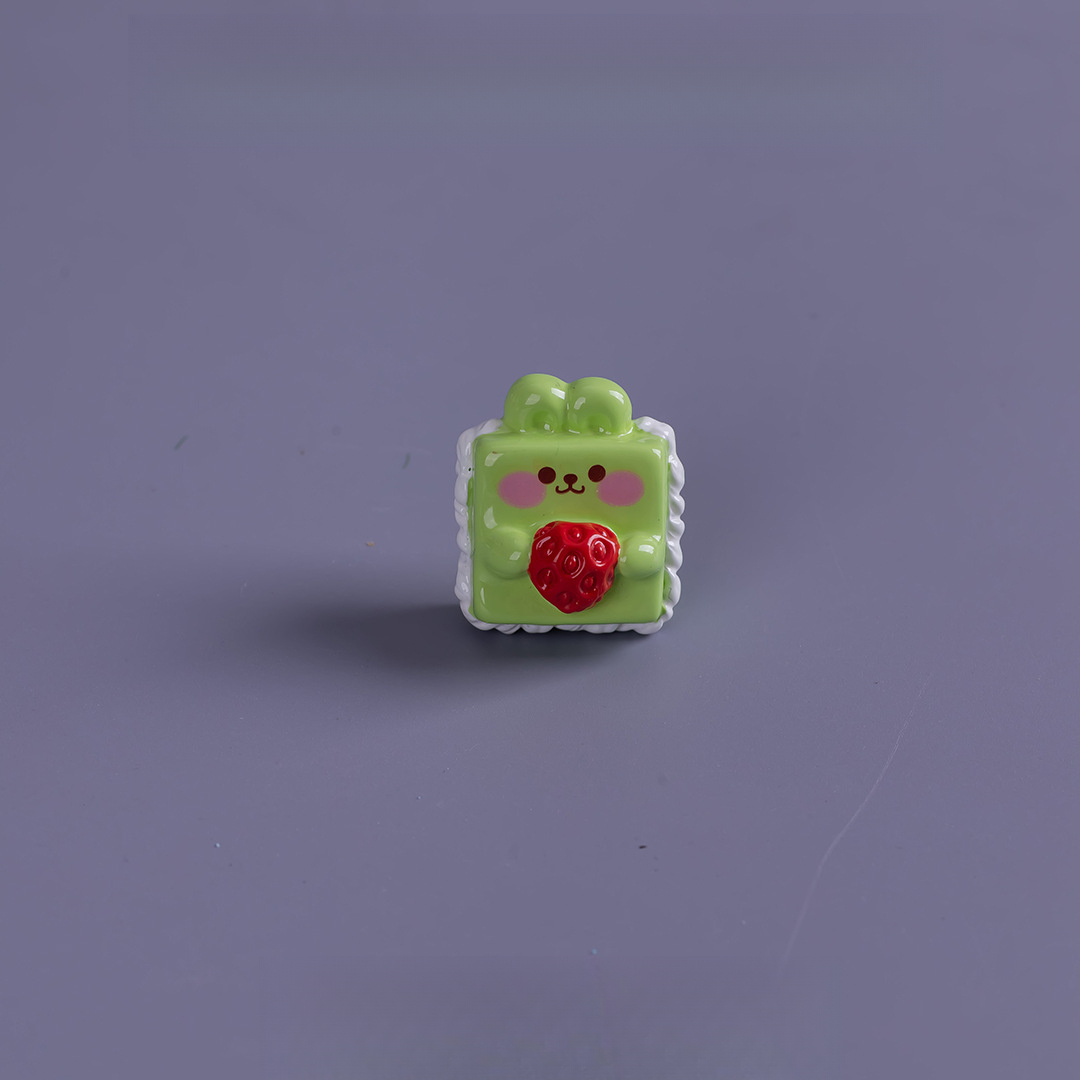 Petit lapin carré Matcha coloré