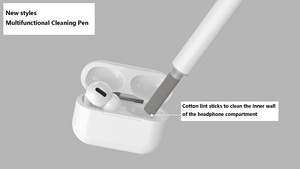 2022新款按钮多功能三合一耳机清洁笔耳机耳塞airpod定制纤维清洁笔 - Product Image 6
