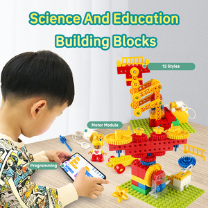 Juego de bloques de construcción de programación STEM de 299 Uds., montaje DIY, bloques de engranajes de Control remoto eléctrico, juguete de construcción de ingeniería con Motor