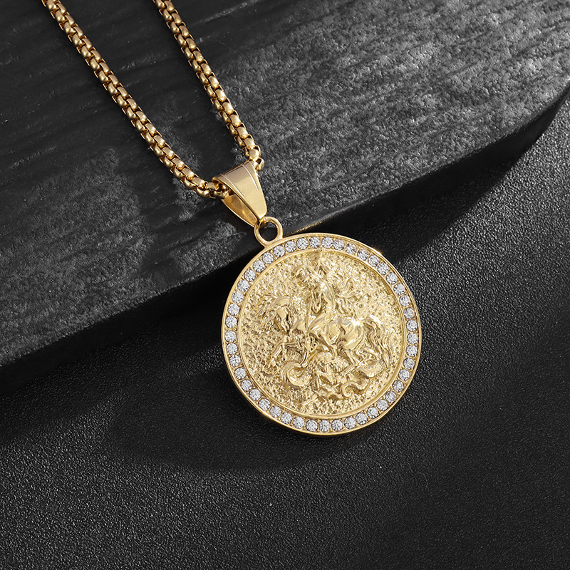 Gold single pendant