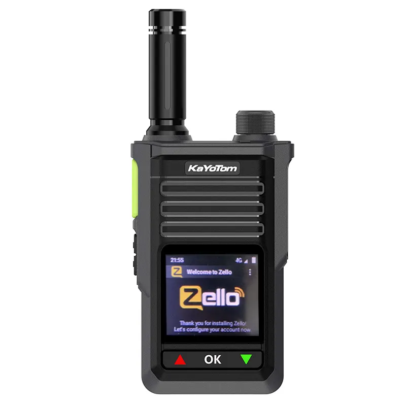 Téléphone mobile KaYoTom Android 4G LTE 3G GSM Radio bidirectionnelle mile 1000km longue portée Zello Ptt talkie-walkie avec carte SIM