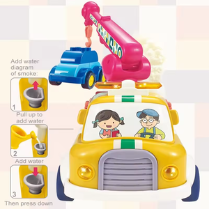 スプレーレスキュートレーラー子供ビルディングブロックおもちゃセット教育玩具電池式おもちゃ