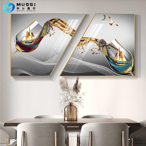 活动挂图现代豪华壁架玻璃画客厅挂图静物水晶瓷画