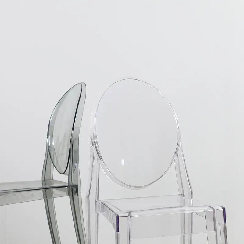 Großhandel viktoria nischen Bankett Kristall Kunststoff Vermietung klar Acryl transparent Ghost Chair für Veranstaltungen