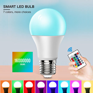 Lampadina di AC220V 110V 5W 10W 15W E27 RGB, con telecomando di IR, modo di memoria, variopinto, dimmerabile, intelligente - Product Image 2