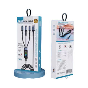 High Quality Super <strong>Charging</strong> Cable 100W 3 In1 <strong>Usb</strong> Cable to Type c to Micro 3IN1 Light Fast <strong>USB</strong> Mobile Phone Data Cable - Product Image 1