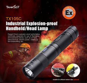 Tank007 IP68 Xách Tay Có Thể Sạc Lại LED Handtorch Nhôm Hợp Kim Torch Ánh Sáng Nổ Bằng Chứng Chữa Cháy Đèn Pin - Product Image 2