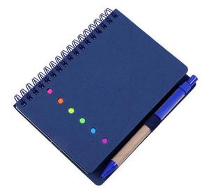 Wholesale Simple Kraft Paper Sticky <strong>Notes</strong> Spiral <strong>Notebook</strong> <strong>with</strong> Pen &amp; <strong>Colored</strong> Tab Set - Product Image 5