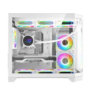 Özel mikro ATX PC durumda oyun kasası Gamer PC kabine şasi masaüstü muhafaza temperli cam bilgisayar kılıfları - Product Image 6