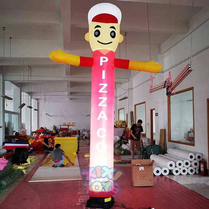 XIXI juguetes 10ft de agitando el brazo inflable cielo chico para pizza/tienda/Gran venta aire bailarín con iluminación LED