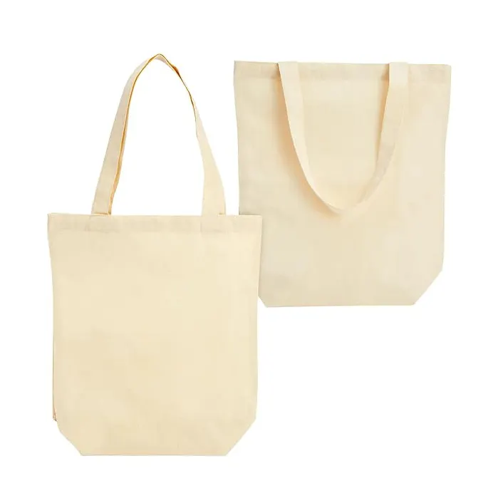 Cadeau de fête d'épicerie artisanat bricolage personnalisé pour femme sac fourre-tout en toile vierge recyclée sac à bandoulière en coton uni