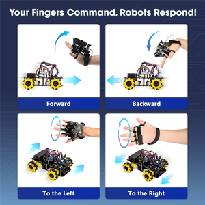 4WD Tank Robot Arm Sensing Gloves Kit Fernbedienung IoT Starter Programmierung ESP32 mit für Arduino IDE für Robotik-Enthusiasten