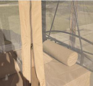 Tradicional Outdoor Double Roof Garden <span class=keywords><strong>Hammock</strong></span> Cadeira Metal Frame Tecido <span class=keywords><strong>Mosquito</strong></span> <span class=keywords><strong>Net</strong></span> para Hotéis Pátios Outdoor Furniture
