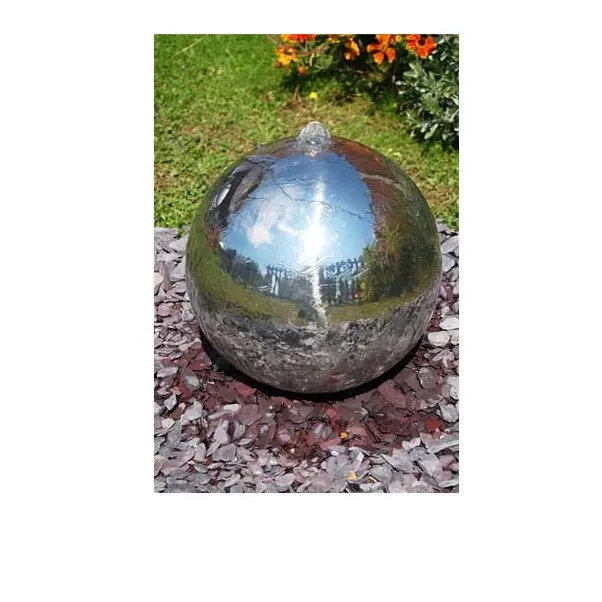 Bola de acero inoxidable para decoración de fuentes al aire libre, esfera hueca de alta calidad