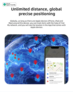 Özelleştirilebilir MFi akıllı etiket bulmak benim anahtar bulucu bulucu Anti kayıp Mini <span class=keywords><strong>GPS</strong></span> gerçek zamanlı izleme cihazı Pet köpek AirTag Apple için - Product Image 5