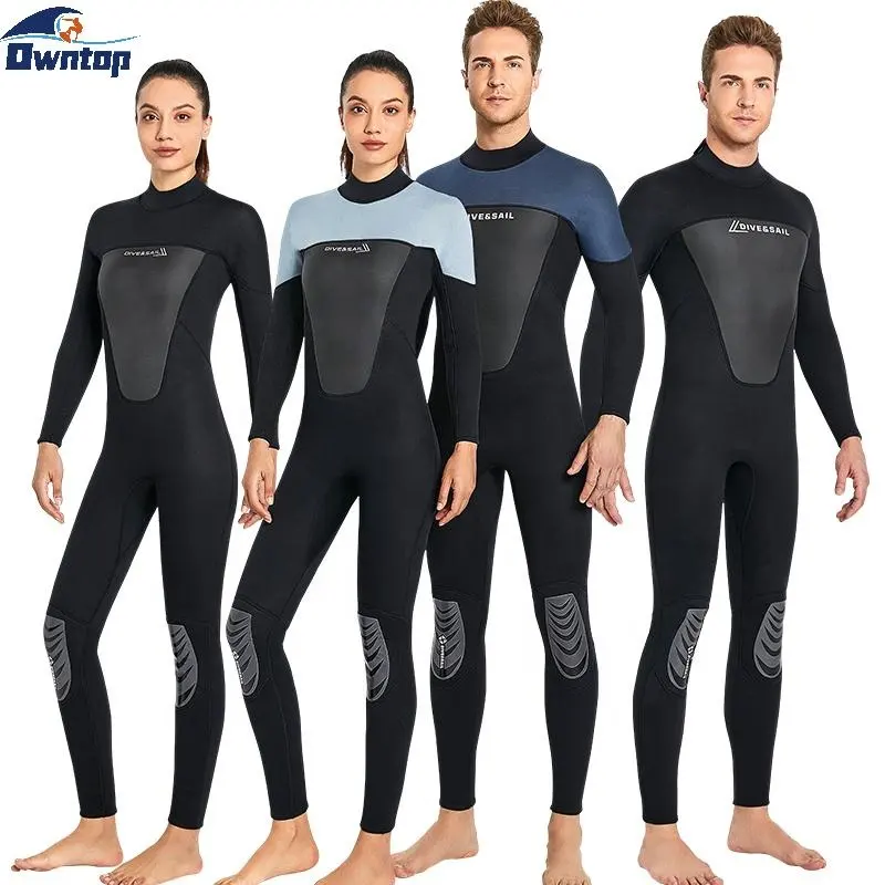 Traje de neopreno de cuerpo completo para hombre y mujer, de manga larga para kayak traje de buceo, buceo, surf y natación, 3mm