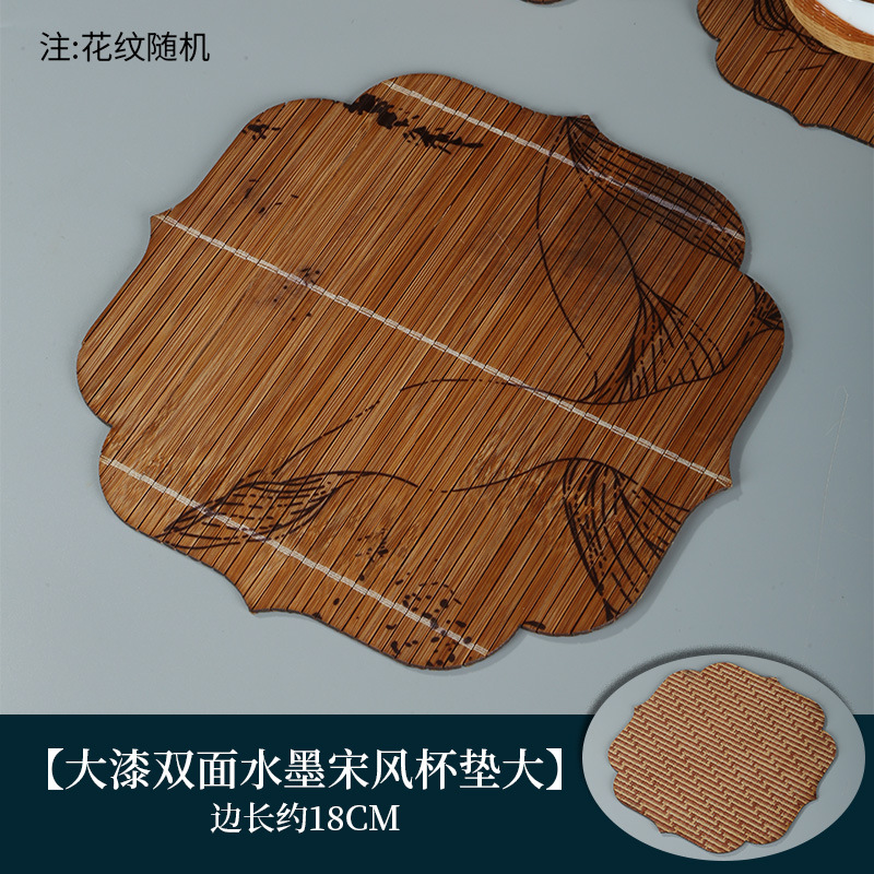 Double-sided ink painting style Song Dynasty coaster, large size