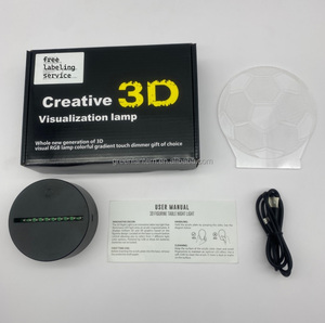 タッチセンサー付きUSBLEDナイトライト3Dアクリル画像RGB7色はファンへのギフトをカスタマイズできます部屋の装飾テーブルナイトランプ - Product Image 6