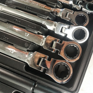 12-Mảnh 8-19Mm Metric Flex-Đầu Ratcheting Cờ Lê Cờ Lê <span class=keywords><strong>Set</strong></span> Chrome Vanadi Thép Ratchet Wrenches Kết Hợp Đã Kết Thúc Cờ Lê - Product Image 4