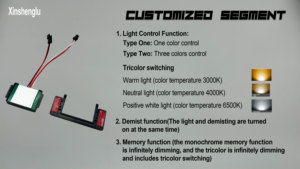 新胜路DC12V 5A 60w智能镜子触摸传感器控制开关单浴室梳妆台可调发光二极管镜子调光器 - Product Image 4