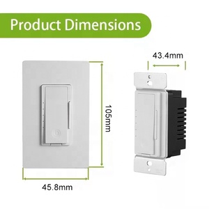 Barep Top bán Trắng chúng tôi Tiêu chuẩn điện tường ánh sáng 120V <span class=keywords><strong>Dimmer</strong></span> mờ 3 cách chuyển đổi cho đèn Led - Product Image 2