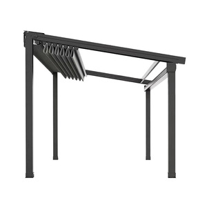 Hợp kim nhôm điện có thể thu vào mái hiên PVC tráng ngoài trời gấp ban công tán - Product Image 1