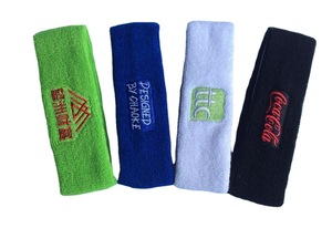 Sweat Absorb Headband Embroidery Sweatband <strong>Terry</strong> Tennis <strong>Wristband</strong> Sweatband Cotton Custom Basketball Sport Headband With logo