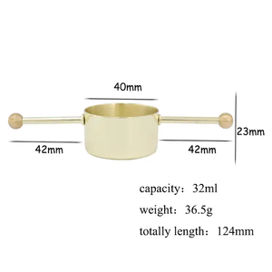 Fabrika doğrudan paslanmaz çelik kokteyl Jigger 30ML 60ML 304 benzersiz tasarım kolu ile özel Logo için ev yapımı şarap Bar araçları - Product Image 5
