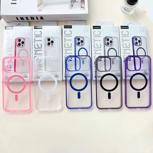 25067 şeffaf akrilik manyetik telefon kılıfı buzlu koruyucu kapak Apple 13 14 15 16PROMA fabrika kaynağı için uygun - Product Image 1