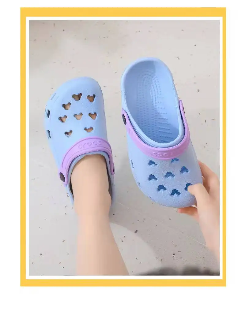 Summer Beach Breathable Flip Flop EVA Upper Slippers Shoes Unisex Clogs Hole Sandals