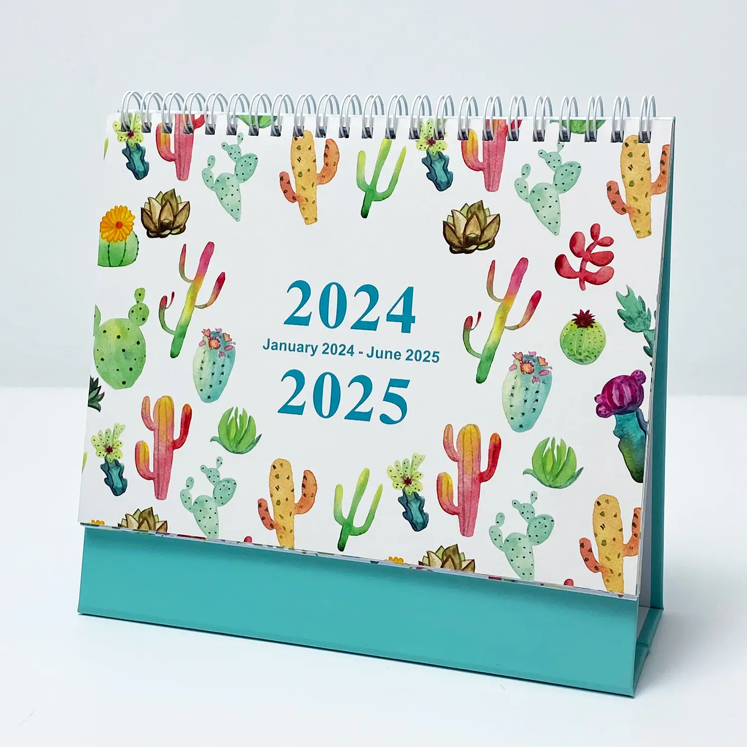 Calendario de escritorio Simple creativo 2024, 18 meses, 365 días, cuenta regresiva, notas de planificación mensual, calendario creativo, calendario mensual