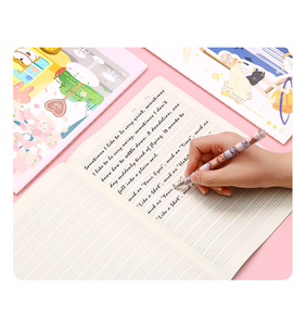 B5 Cartoon Student Englisch Notizbuch Gebundene Ausgabe Kleines Notizbuch Hohes Aussehen Cartoon Notizen Nähen Englisch Notizbuch - Product Image 4