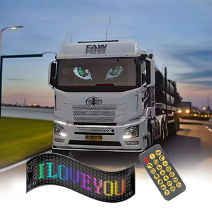 Esnek <span class=keywords><strong>Led</strong></span> araba pencere ekran ışığı DIY RGB özel animasyon programlanabilir kamyon reklam Logo ışığı melek şeytan göz lambası - Product Image 4