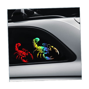 19.3X20CM Personality Scorpion Car <strong>Sticker</strong> and Decals Reflective Laser Car Styling 3D <strong>Stickers</strong> Waterproof Sunscreen - Product Image 1
