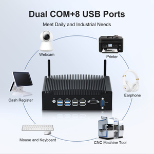 <strong>Excellent</strong> Choice 10th In-tel Core I3 I5 I7 Fanless Industrial Mini PC Dual <strong>LAN</strong> 4K HD Dual Display Factory Desktop Mini Computer